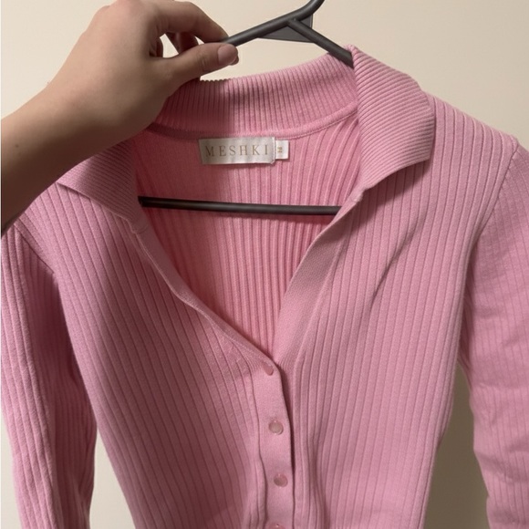 Meshki Blush Ribbed Knit Top - Picture 2 of 4